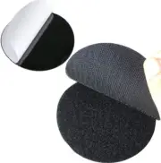 Black 4 Inch Diameter Self Adhesive Hook Loop Dots Tape For Organization Crafts