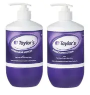 2 x Taylor's Sorbolene Lotion w/ Tea Tree Oil Aloe Vera 500ml