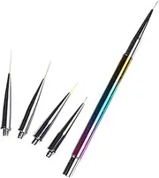 minkissy 1Set Nail Art Brush Manicure Painting Tool with Interchangeable Heads for Nail Design Nail Painting Brush for Professional and Use