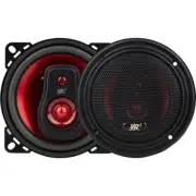 VR 4” 3-way Car audio Speakers Stereo Red ( With Grills) Pair