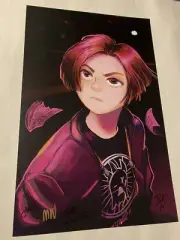 Paper Girls SDCC Exclusive Mac Signed Poster Brian K Vaughan Cliff Chiang ++