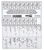 Horotec MSA99.242 Assortment of Stainless Steel Screws Case Backs Phillips Head