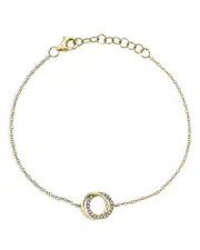 Moon & Meadow 14K Yellow Gold Diamond Love Knot Chain Bracelet