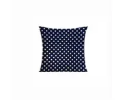 Deep Blue Nautical Geometric Cotton Linen Blend Cushion Cover Throw Pillow Case - Polka Dots Q4735