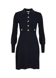 Veronica Beard Lauper Ribbed-knit Mini Dress - Navy - S (UK8-10 / S) S (UK8-10 / S)