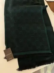 Gucci New GG Guccissima Wool & Angora Scarf