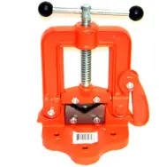 Bench Pipe Vise # 2 Yoke Hinged Clamp on Type Pipe Threader Plumbing Vice Tools