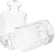 KOMBIUDA 2pcs Aromatherapy Container Refillable Glass Fragrance Release Bottle Decorative Practical Diffuser for Home Office Spa Wedding Party Elegant Transparent Design