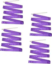 Gymnastics Ribbon Twirling Ribbons Rods Ribbon Sticks Dance Ribbons Rainbow Streamers Worship Dance Ribbons Ballet Party Favors Dance Streamer Ribbon Gym Ribbon Purple Silk