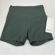 NWT Lululemon Align High Rise Short 4" Dark Forest Size 4