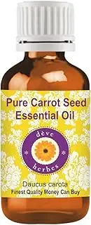 Deve Herbes Pure Carrot Seed Essential Oil (Daucus carota) 100% Natural Therapeutic Grade Steam Distilled 10ml (0.33 oz)