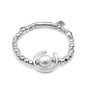 UNOde50 Stretch Bracelet ANOTHER ROUND OH OH OH! Sterling Silver-Plated, Hand...