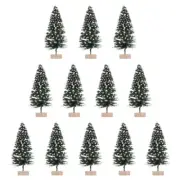 12pcs Miniature Pine Tree Desktop Christmas Tree Miniature Christmas Trees