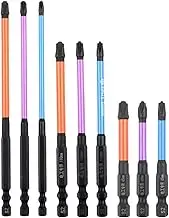 9pcs Magnetic Phillips Screwdriver Bits Hex Shank Screwdriver Drill Bit Set FPH1 FPH2 FPH3.65mm 110mm 150mm