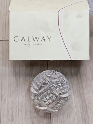 Galway Irish Glass Crystal - Snowflake Egg New In Box. S8