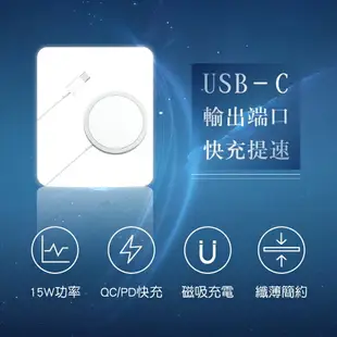 magsafe 無線充電器 15W 無線充電器 無線快充 手機 通用 安卓 蘋果 磁吸無線充電盤 台灣現貨【APP下單9%點數回饋】