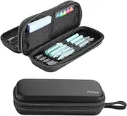 ProCase Pen Pencil Case, 2-Layer EVA Zipper Pencil Box Pouch Large Capacity Stationery Storage Organizer for School Office Supplies -Black