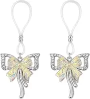 Gojewen 2pcs Fake Nipple Ring Clips On Nipple Hoop Stainless Steel Non Pierced Dangle Nipple Piercing Jewellery