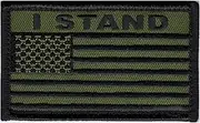 Eagle Crest I Stand American Flag 2" x 3" Hook & Loop 2 Piece Patch