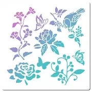 Large Peony Wall Stencil for Painting, Scrapbooking, DIY Decor, Flower Template