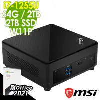 在飛比找momo購物網優惠-【MSI 微星】Office2021家用組★i7迷你電腦(C