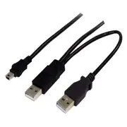 Astrotek AT-USB-AM-AMMBM USB 2.0 Y Splitter Cable - Type A Male to Mini B 5 pins 1m + USB Type A