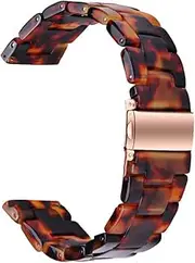 intended for Fitbit Versa 2 / Versa / Versa Lite Band Women Girl, Unique Elegant Resin Wristband with Tool Adjustable Replacement Strap intended for Versa 2 & Versa & Versa Lite Smart Watch (Amber)