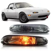 NA MIATA Tinted Front Bumper Lights (Pair) Mazda MX-5 MX5 Plug N' Play NEW