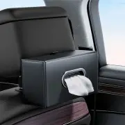 Car Tissue Holder,Leather Car Napkin Holder, Magnetic Attraction Car Tissue B...