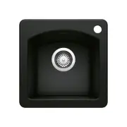 Blanco 442915: Diamond 15" Drop-in or Undermount Mount Bar Sink - Coal Black