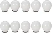 10Pcs 21 * 26mm Round Ceramic Door Knobs Cabinet Drawer Dresser Cupboard Kitchen Furniture Pulls Handle Kid'Room Decoration Handle - (Color: Beige)