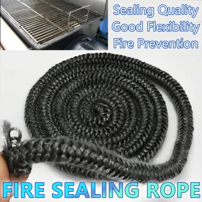 8-12mm Seal Gasket Fiberglass Fireplace Sealing Rope Fire Stove Heater Door Rope