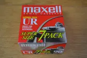 Maxell UR 90 Minute Blank Audio Cassette Tapes Normal Bias Type I 7 Pack
