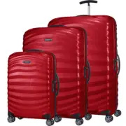 Samsonite Lite-Shock Sport Hardside Suitcase Set of 3 Chilli Red 49855, 49857, 4