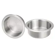 2 Pcs 201 Stainless Steel Drop-in Cup, 1.6"x4.6" Drink Can Holder, Silver
