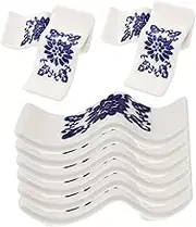 FUNOMOCYA Pcs Blue Porcelain Chopstick and Fork Holders Restaurant Chopstick Rests Ceramic Rests Desktop Tableware Unique Home Decor