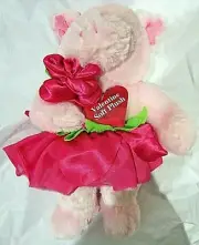 Valentine's Day Pink Pig in Pink Dress Soft Plush 16" by DanDee