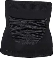 Warm Wool Waist Support Belt Stretchy Kidney Warmer for Comfort Thermal Abdominal Band for Cold Weather Black
