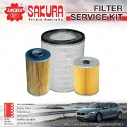 Sakura Oil Air Fuel Filter Service Kit for Nissan UD CWA70 14.0L TD 1983-1993