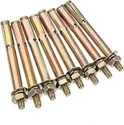 Heavy Duty 8pcs M8 Expansion Bolts Zinc Plated Fastener Screws 100mm Easy Installation High Bearing Capacity for Wall Building Ceiling Doors