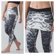 Lululemon Wunder Under Pant SE Dance Size 6 Pretty Plume Angel Wing Black NWT