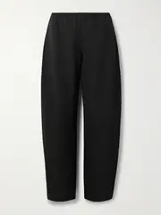 [La Ligne] La Ligne - Colby Recycled-crepe Barrel-leg Pants - Black - small small Black