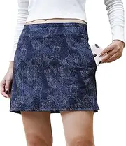 [RYANDREW] Skort for Women Lightweight Activewear Pockets Skirt for Running Tennis Golf Pickle Ball Workout Casual