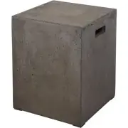 Spark & Spruce 20326-C Corbin 18 inch Polished Concrete Accent Stool
