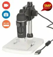5MP USB 8 LED Digital Microscope Endoscope Magnifier Camera Professional Stand