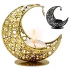 Metal Ramadan Candlestick Moon Star Eid Mubarak Candle Holder Candle Holder