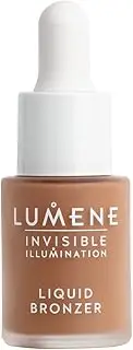 Lumene Invisible Illumination [Kaunis] Liquid Bronzer - Skincare-Infused Bronzing Drops with Buildable Texture - Made with Pearlescent Pigments for a Luminous Complexion - Summer Glow (15ml)