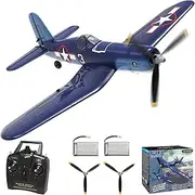 KAIMIO Volantex 4-Channel RC Airplane,F4U-V2，Fixed Wing, One-Touch Aerobatics, 400mm Wingspan, 2 Batteries, 20 Minutes Flight time, Under 100g, Suitable for Novice Outdoor Practice(RTF)