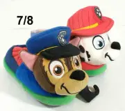 Paw Patrol Slippers Chase Marshall 3D Plush Doll Head Boys Size 7/8 Gift