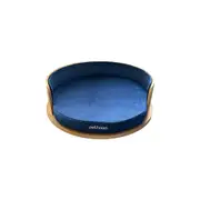 Rumi Round Pet Bed Medium Velvet Blue